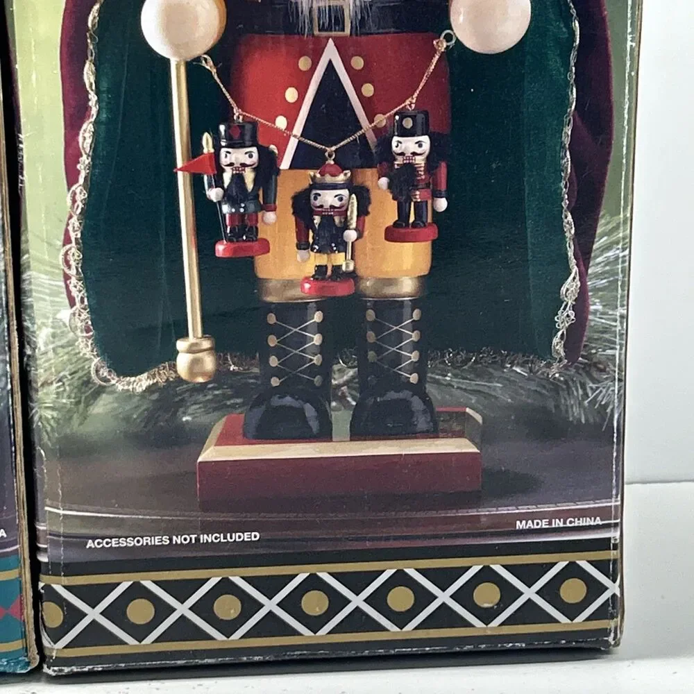 Bundle Of 2 Kirkland Signature Wooden 19” Nutcrackers With‎ Boxes